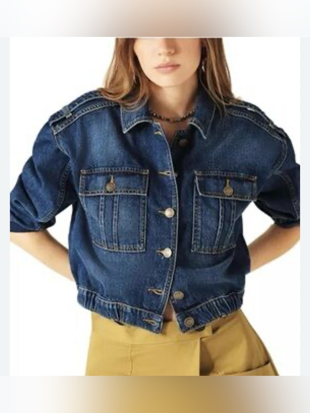 Ba&sh Cropped Lady Jean Denim Jacket Cotton Luxury S